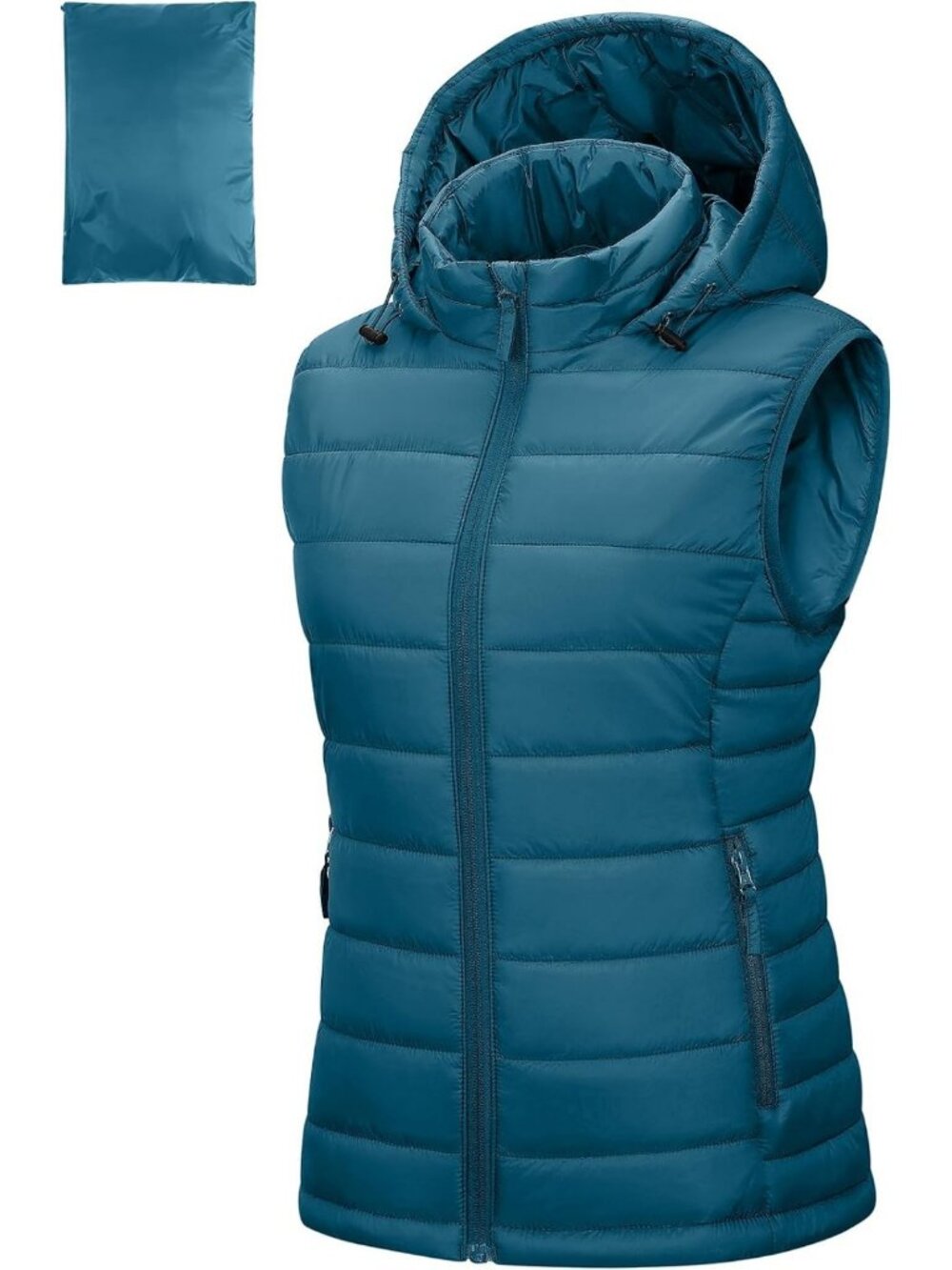Lightweight Packable Hooded Puffer Vest for Women - Perfect Winter Outerwear
